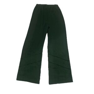 Figue Satin Embroidered Wide Leg Pants Emerald Holiday Party‎ Evening Size  M